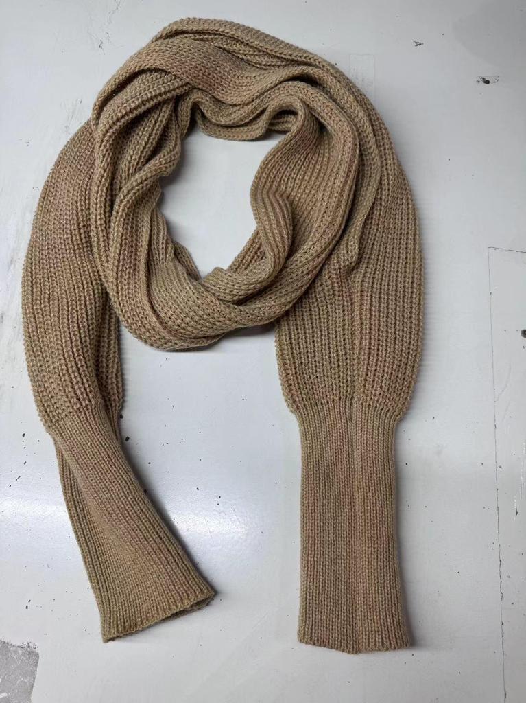 Unisex Knitted Shawl Sweater with Sleeves - Versatile Solid Color Cloak for Autumn and Winter Parties