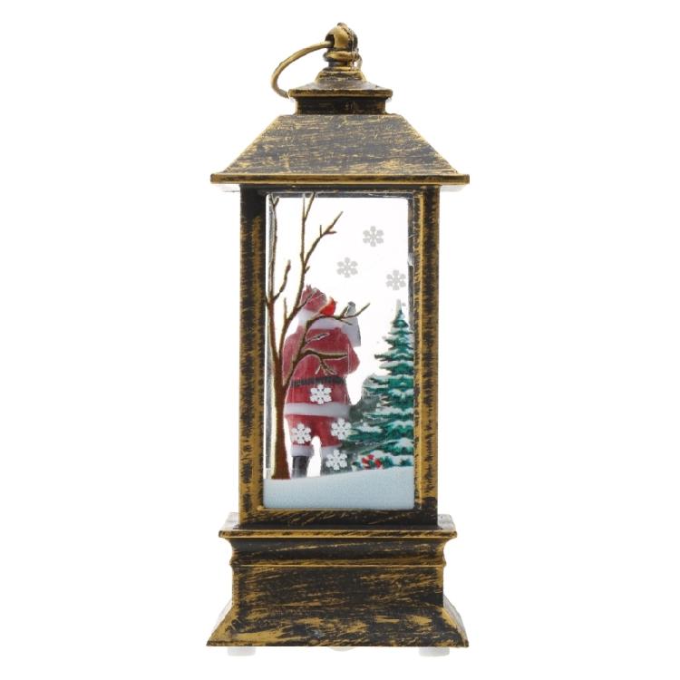 Santa-Claus/Xmas Tree/Snowman/Angel Glittering Lantern Christmas Gift for Kids