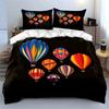 Colorful Air Balloon Set Soft Comfortable Duvet Cover Bedding Set Included 1*Duvet Cover & 2*Pillowcases Gift