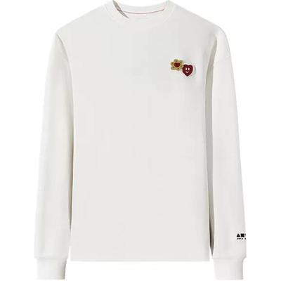 Anta Lässiges atmungsaktives bedrucktes Strickoberteil Unisex Paper-White 172528401-1