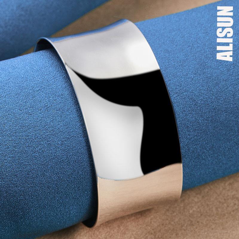 925 Sterling Silber Damen Glattes offenes Armband Modischer Hochzeitsschmuck