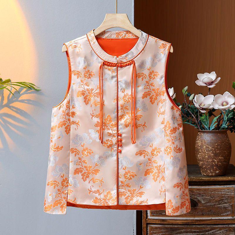 

Vest Premium Vest Sleeveless Elderly Mom Spring and Autumn Clothing Vest Top 3XL [recommended 138-75 kg]
