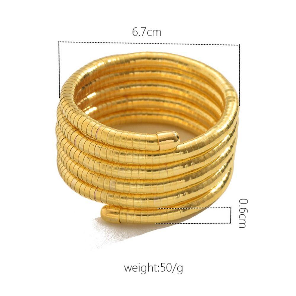 Alloy Multilayer Bracelet Gold Color Punk Charm Bangle Silver Color Layered Stackable Wrist Bracelet Jewelry Accessories