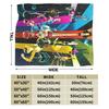 M-Mighty Morphin Soft Blankets  Cartoon P-Power Rangers Airplane Travel Plush Throw Blanket Flannel Bedspread Sofa Bed Cover