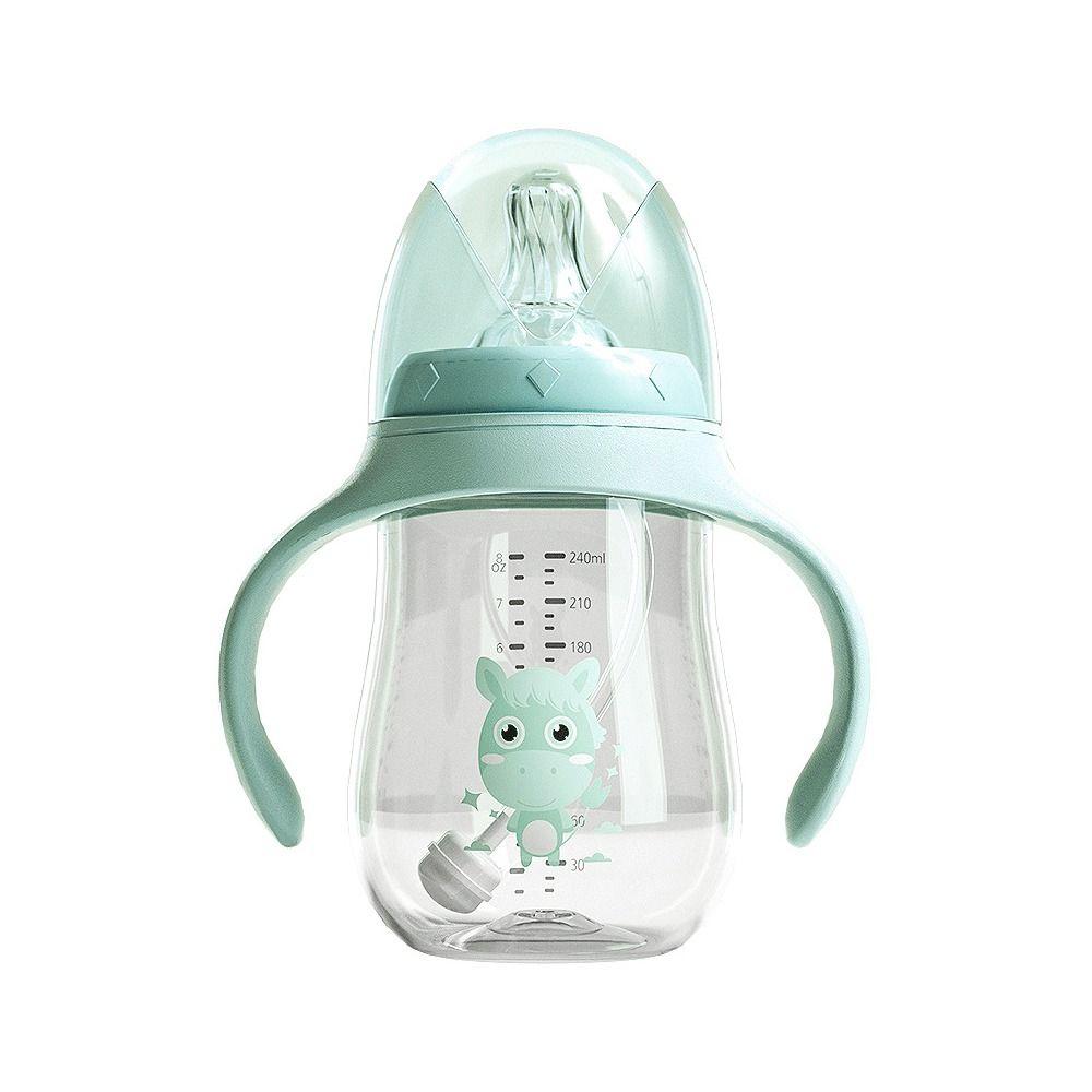 Silicone Nipple Baby PP Bottle Food Grade Baby Bottle With Handle Feeding Utensils