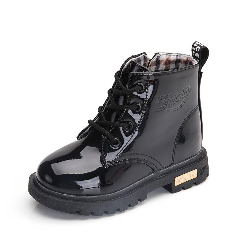 Four Season Children Shoes PU Leather Waterproof Boots Kids Boots