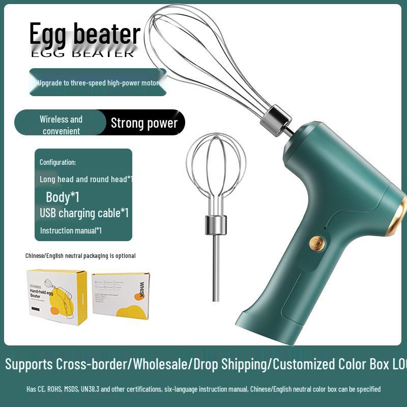 

Компактный беспроводной ручной многофункциональный электрический венчик - 304 нержавеющая сталь миксер для крема для выпечки