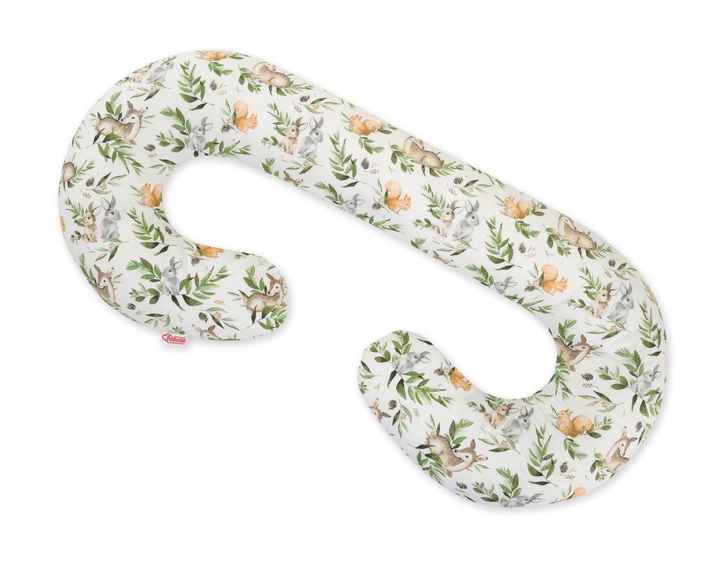 Pregnancy pillow type C removable cover pillow for pregnant women, for feeding - Woodland green