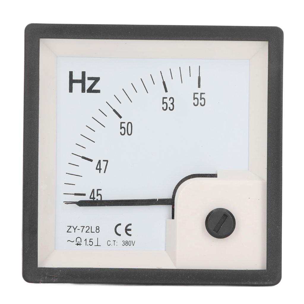 AC Frequency Meter 45 To 55Hz 1.5 Class Accuracy 72x72mm Panel Frequency Tester AC380V