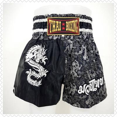 Muay Thai shorts Thai Kick Boxing Fight Boxer MMA Treinamento Arte Marcial Cetim 23