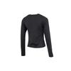 Under Armour Solid Color Sports Training Long Sleeve T-Shirt Women Tops Black 1376338-001