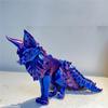 3D Printed Fox Action Figure Fine-Tailed Multi-Jointed Movable Model Articulated Animal Figurine Kids Desktop Decoration Gifts