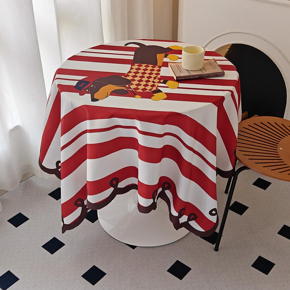 Special-Shaped Cream Tablecloth Small Fresh Waterproof Atmosphere Decorative Cloth Coffee Table Tablecloth Stall Tablecloth