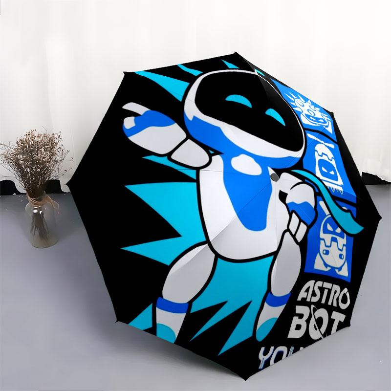 1 PC Automatic Folding Umbrella - ASTRO BOT Custom Name Pattern, Portable & Foldable Design with 8 Ribs, Christmas Birthday Gifts