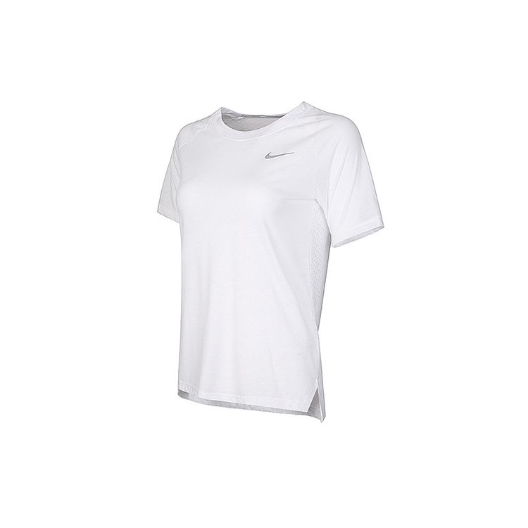 Nike Dri-Fit Tailwind Short Sleeve Running T-Shirt Women Tops White 890192-100