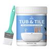 Peinture Base Eau 500g Pour Carrelage de Salle de Bain Kit de Peinture pour Carrelage Séchage Rapide Outil de Réparation Peinture pour Baignoire Blanche Rénovation de Baignoire Changement de Couleur