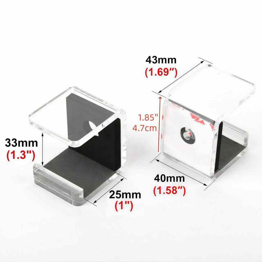 

Hockey Stick Wall Mount 2 Pieces Horizontal Storage Hanger Hockey Stick Display Holder with Anti-Scratch Pad for Room Garage прозорий