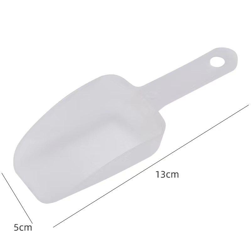 Premium Thickened Plastic Ice Scoop - Flat Bottom, Ideal for Ice, Flour, and Milk Tea Shops