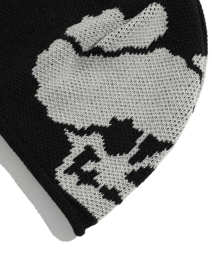 NICEGHOSTCLUB Skull Head Knit Bucket Hat_Black(Ng2Esuab21A)