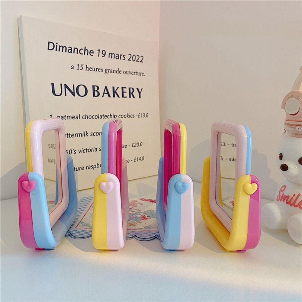 High Definition Candy Color Makeup Mirror Desktop Decorative Mirror  Home Bedroom Decoration