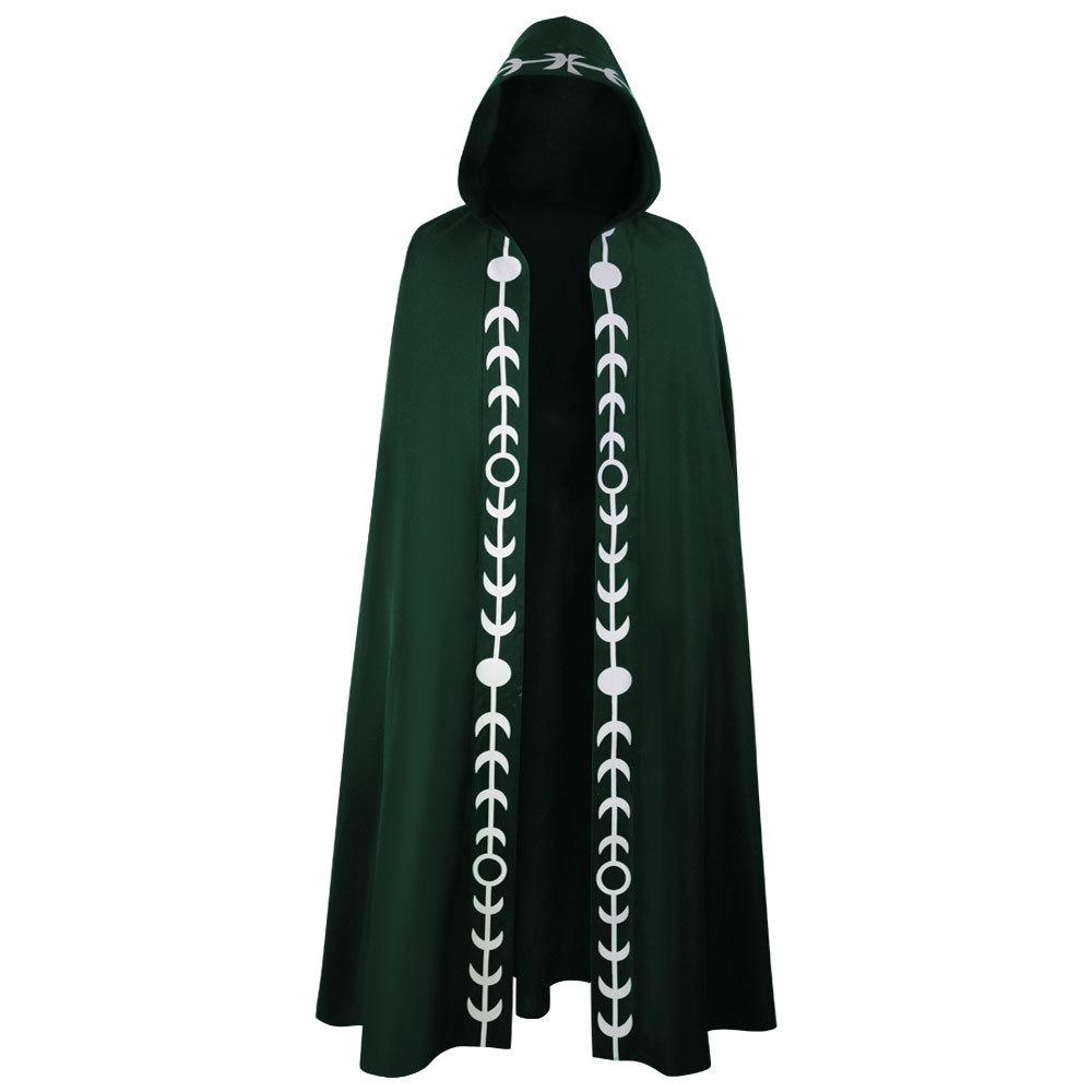 Mittelalterliche Renaissance-Kutte mit großer Kapuze für Halloween-Cosplay und Bühnenauftritte