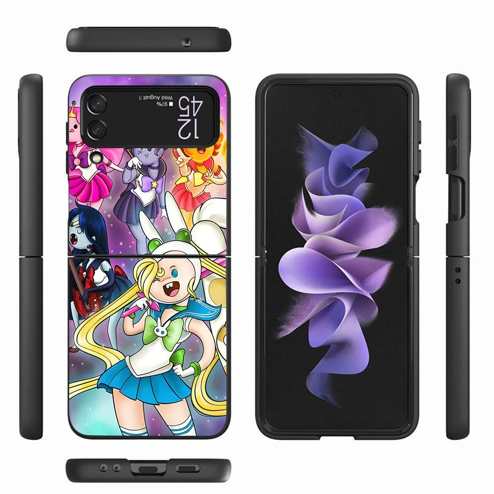 Fionna & Cake Case for Samsung Galaxy Z Flip4 Flip3 5G PC Hard Cell Phone Shell Z Flip 4 3 Black Coque Zflip4 Zflip3 Cover