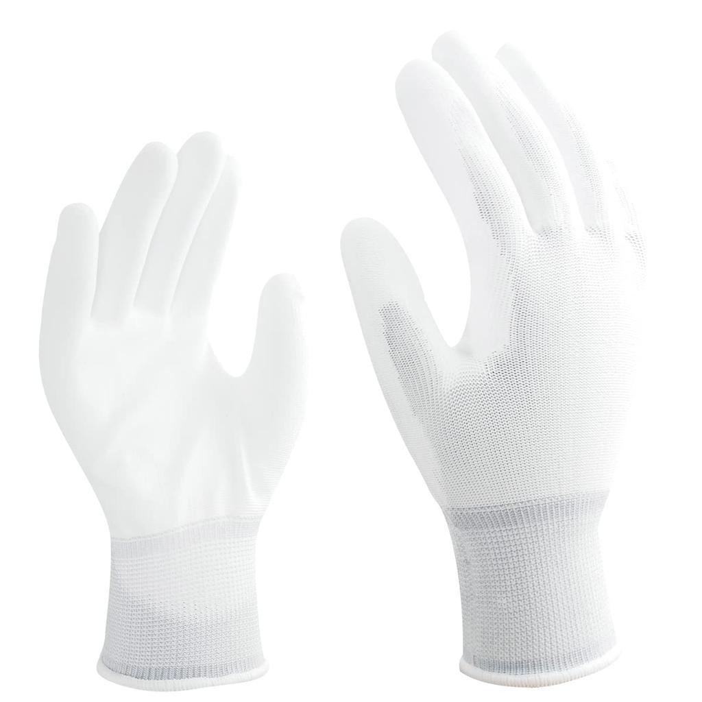 Bulk 100 Pairs Pairs X 10 Urethane Work Gloves with Backless Size 13 White [ACE] Purchase (10 Pairs) Lining, L, Gauge, No. 1761,