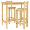 3 Piece Bar Set Solid Pine Wood