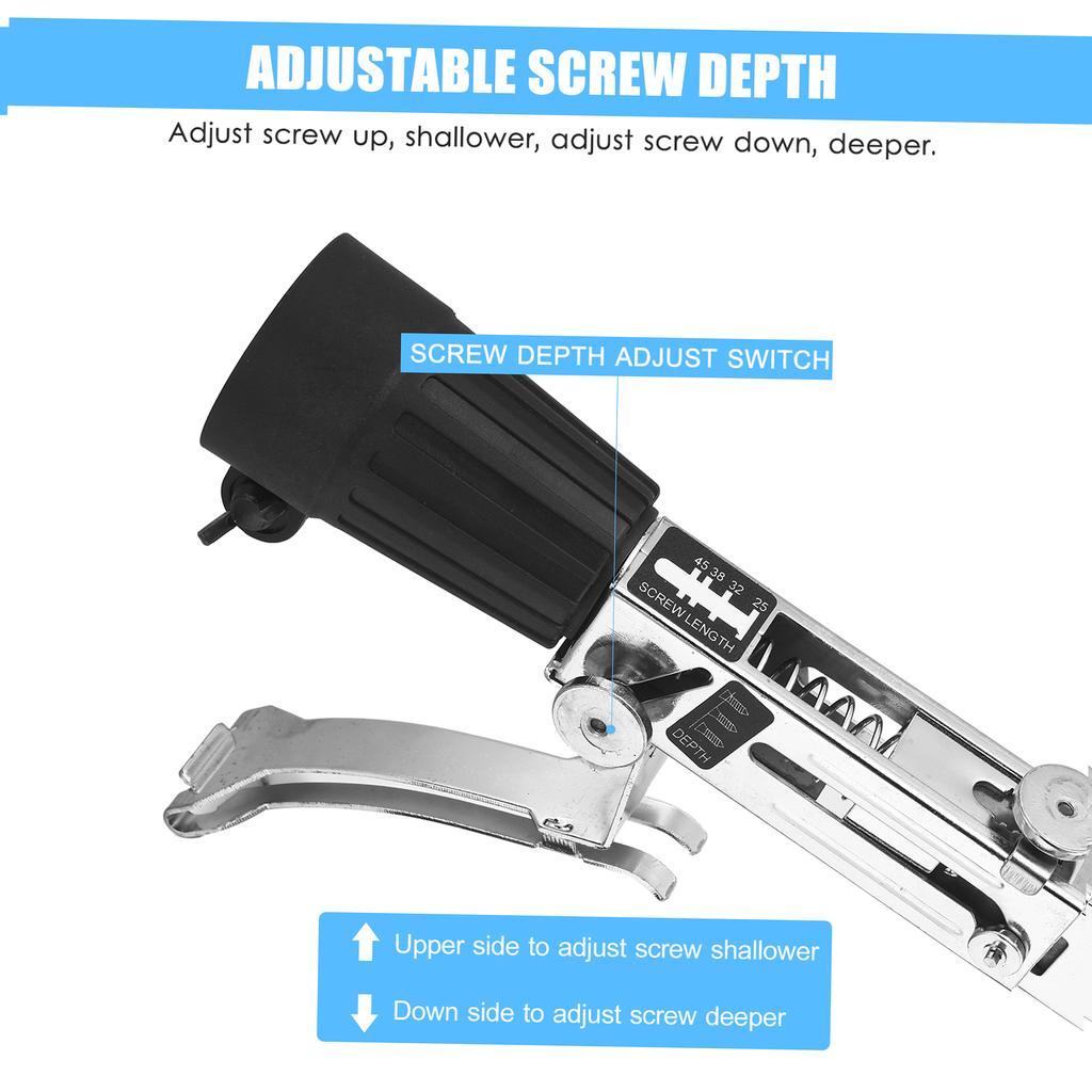 Automatic Chain Nail Gun Adapter Power Drill Attachment With Screws Woodworking Tool Auto Feed Screwdriver Tape Chain