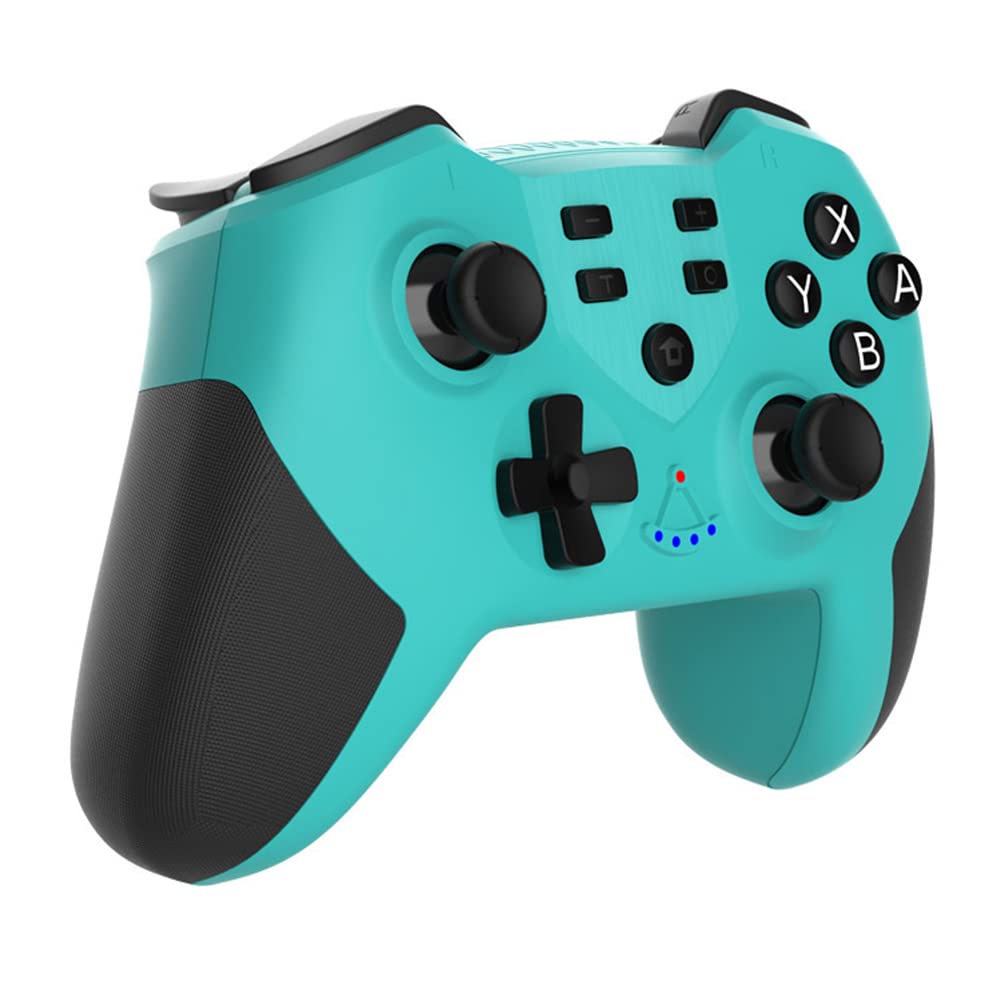 Bryterkompatibel kontroller med gyro, turbo, HD, bakre makro, Amiibo, Bluetooth, kompatibel med alle Switch og kablet PC-tilkobling, 6-akset sensor, fyr,