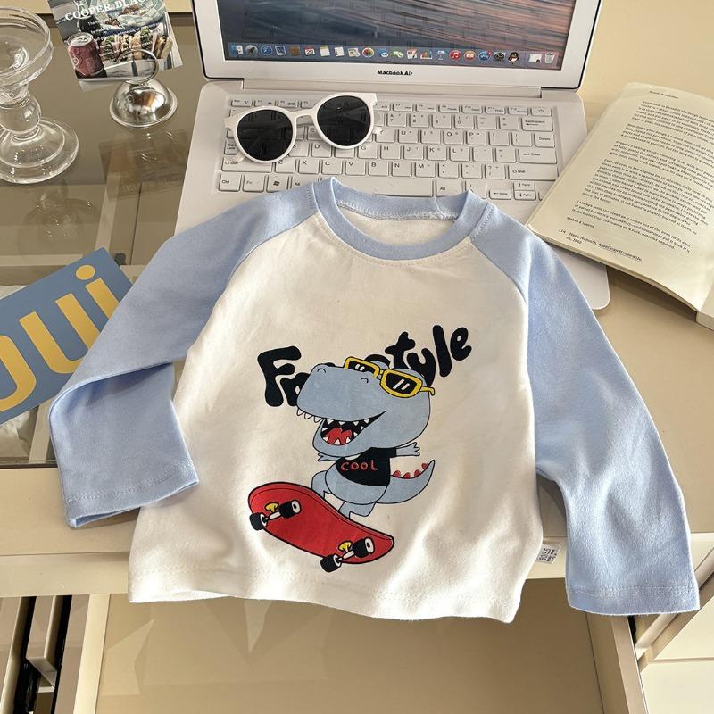 Kids Long Sleeve Cotton T Shirt Spring Autumn Base Layer For Boys Girls