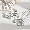 Women's Heart Shape Locket Pendant Necklaces Stainless Steel Snake Chain Necklace Trendy Jewelry Gift
