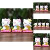 Cute And Charming Pvc Lucky Cat Figurine For Desk Car Decoration Gift For Girls