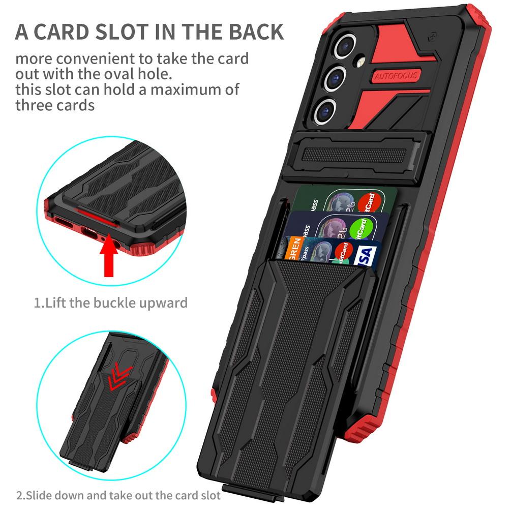 Credit Card slot Bracket case for Galaxy A56 A36 A06 A55 A54 A34 A14 A04 A23 A33 A13 A53 A03 Core A52 Armor Hybrid Ring Cover