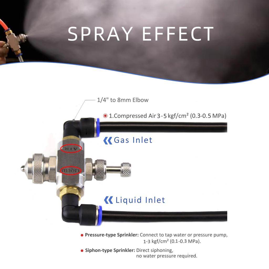 Stainless Steel Pipe Cleaning Nozzle Adjustable Air Water Atomizing Spray Nozzle