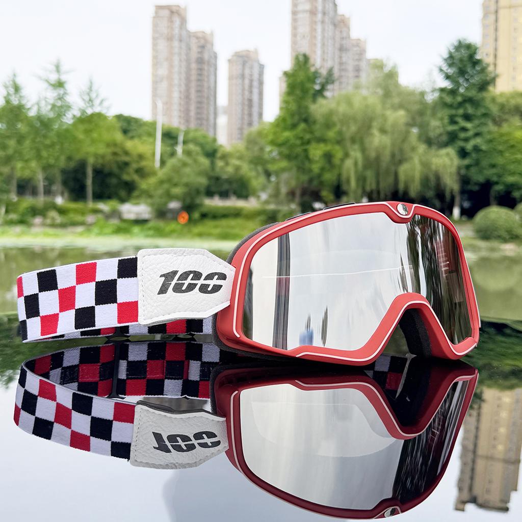Retro Gogle Motocyklowe Okulary Wiatroodporne Okulary Motocrossowe Vintage Okulary do Kasku Kolarstwo Wyścigi Cafe Racer