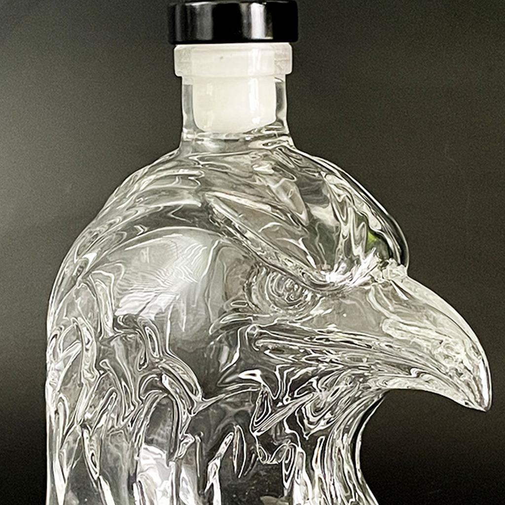 Unique Bird Shape Bourbon Soaking Bottle 350ml Heat Resistant Glass Decanter For Travel and Parties Gift Givings