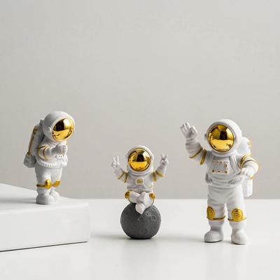 Polyvinylchlorid 3ks Akční figurka astronauta Domácí dekorace Socha astronauta Dekorace na stůl do pracovny/kanceláře Výstavní kousek Dárek Dekorativní doplňky
