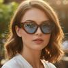 Sunglass 2025 Women Men Sun Glasses Shades Cat Eye Trendy Oversized Luxury Sunglasses for Beach Travel
