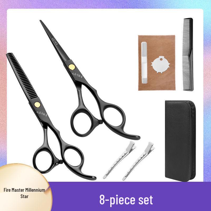 Professional Hairdressing Scissors Set: Flat Teeth, Cutting, and Thinning Scissors - Free Shipping