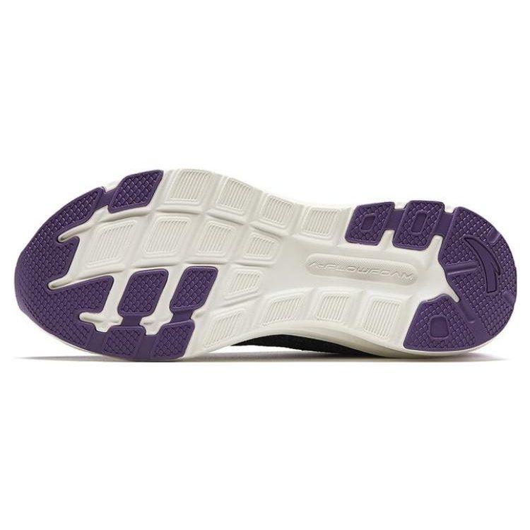 Anta Cloud Path Abrasion Resistant Low top Running Shoes Women's Black Purple 122345538-5
