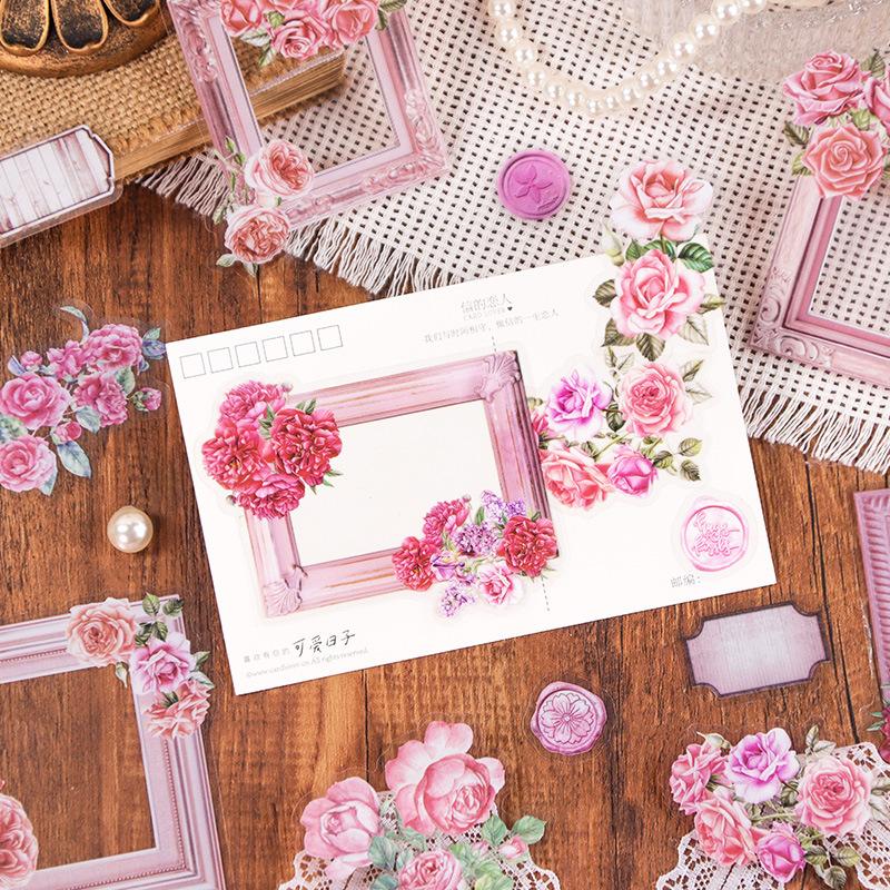 Creative and Cute Cartoon Notebook Stickers Featuring Floral Decorations From The Manxiang Huayu Garden Notebook Sticker Collection