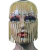 Versatile Rhinestone-Inlaid Tassel Mask: Stylish Full-Face Decoration for Women’s Independent Website Aesthetic