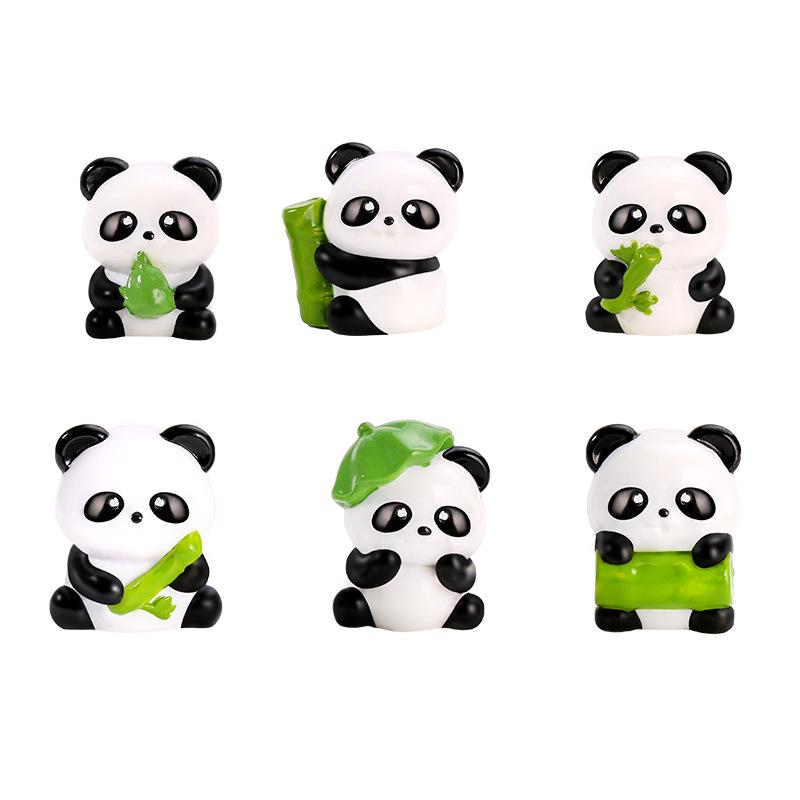 Cartoon Panda Healing Style Figurine: Children's Bedroom or Living Room Ornament, Perfect Birthday Gift