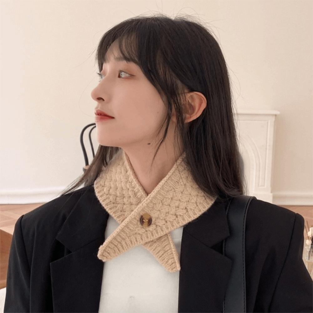 Windproof Cross Neck Warmer Thickened Women Winter Neckerchief  Apparel Accessories