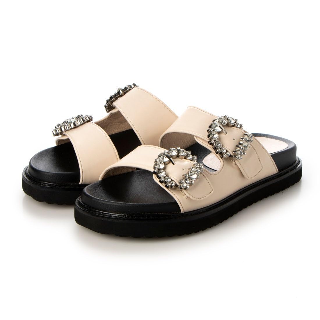 

[Carino] Platform Jewel Buckle Sandals