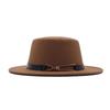 Herbst und Winter neue Britische Herren Zylinderhut flache Kappe flacher Schirm Wollhut Europäischer und Amerikanischer Stil Mode Jazzhut Damenhut