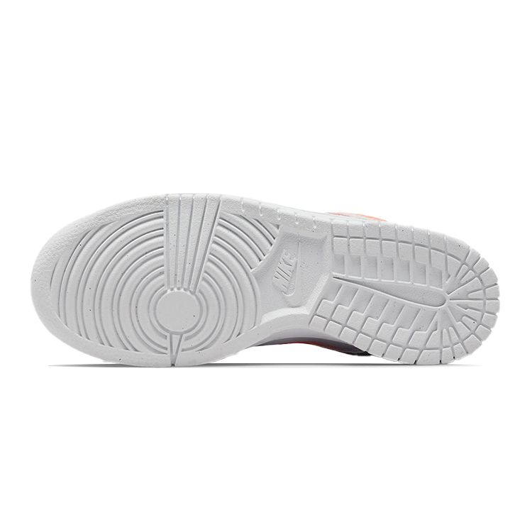 Nike Dunk Low SE GS 3D Swoosh Kids Sneakers White Pure-Platinum Total-Orange DR0171-100