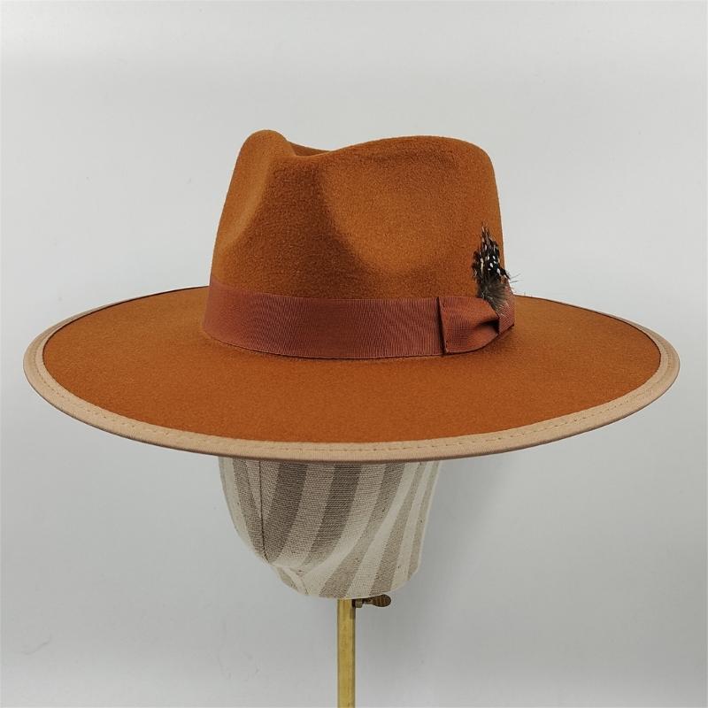 Stylish Wide Border Hat Sun Protecting Fashionable Hat British Styles Hat for Holiday Celebrations