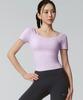 XEXYMIX Cotton-Like Heart Neck Crop Top Baby Purple Xfk1Bl1503